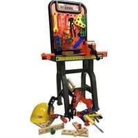 TikTakToo Spielwerkbank Kinder Werkbank mit Werkzeug und Akkuschrauber, für kreatives Rollenspiel, Feinmotorik und handwerkliche Fähigkeiten