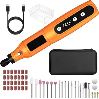Mini Cordless Rotary Tool 5-Speed USB Charging Rotary Tool Kit with 55 Accessories Multi-Purpose 3.7V Power Rotary Tool