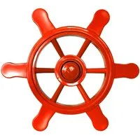 Loggyland Spielturm-Erweiterung Lenkrad Piratenlenkrad Steuerrad für Spielturm Spielhaus, aus HDPE Kunststoff, Ø 34cm, für kreatives Rollenspiel