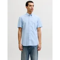 Jack & Jones Kurzarmhemd JPRBLUSUMMER LIN. BL. SHIELD SS SHIRT SN mit Stickerei