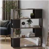 Vicco Raumteiler Eneos, Anthrazit/Eiche, 100 x 124.5 cm, 1-tlg.