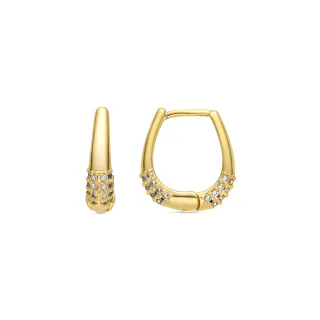 Luxenter Ohrringe in 18 Karat Gelbgold und mit funkelnden Zirkonia – Redi
