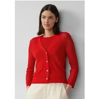 s.Oliver Cardigan Strickjacke Ajour-Strickjacke aus Viskosemix
