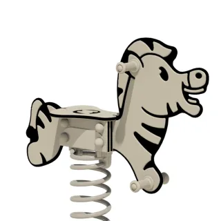 Robuste Federwippe Zebra Stripey für öffentliche Spielplätze - Wetterfestes Spielgerät für Kinder ab 3 Jahren - Hochwertiges HDPE - Wickey