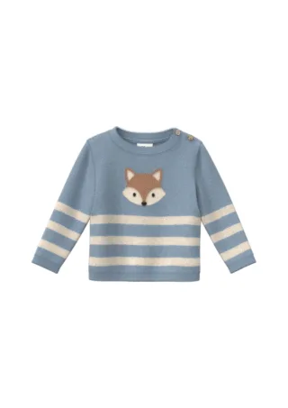 s.Oliver - Strickpullover blau/mehrfarbig - Gr. - 74