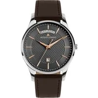 Jacques Lemans Quarzuhr London 1-2193D, Armbanduhr, Herrenuhr, Lederarmband, analog, Wochentag, Tag
