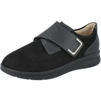 Finn Comfort FINN COMFORT Neiva Stretch Damen Kletthalbschuhe schwarz black Leder Schnürschuh Wechselfußbett