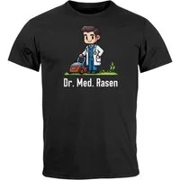 MoonWorks Print-Shirt Herren T-Shirt Wortspiel Flachwitz Rasen mähen Fun-Shirt lustige mit Print