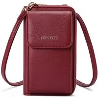Frentree Schultertasche Damen Cross-Body Handtasche mit Handyfach und Portemonnaie, Umhängetasche mit vielen Fächern