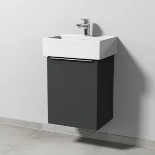 Sanipa 3way Waschtischunterbau zu Duravit Vero Air Waschtisch mit 1 Tür, Graphit-Matt UP4291B