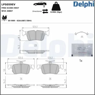 Delphi Bremsbel?ge hinten Ford Mustang LP5059EV