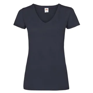 Fruit of the Loom - "Valueweight" T-Shirt V-Ausschnitt für Damen (Marineblau)