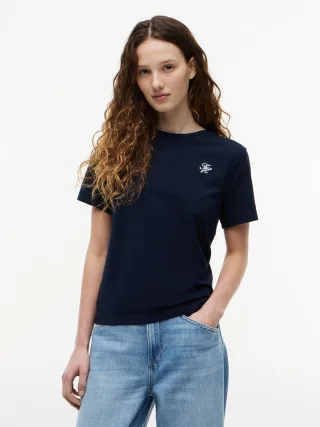 TH SCRIPT REG C-NK SS TEE Dark Night Navy - Gr. - S