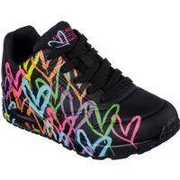 Skechers UNO - HIGHLIGHT LOVE Sneaker, Freizeitschuh, Halbschuh, Schnürschuh mit Herzchen-Print
