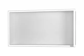 ESS BOX 10 Weiß Wandnische 60x30x10 cm mit Rahmen Poliert, inkl. Rohbauset, BOX-60x30x10-PW BOX-60x30x10-PW