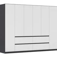 rauch Drehtürenschrank Schrank Garderobe MAINZ Breiten 91/136/181/226/271/315/360, Höhe 210cm (3 verschiedene Ausstattungen BASIC/CLASSIC/PREMIUM (inkl. SOFT-CLOSE) grifflose Front, Außentüren mit Push-to-Open Funktion MADE IN GERMANY