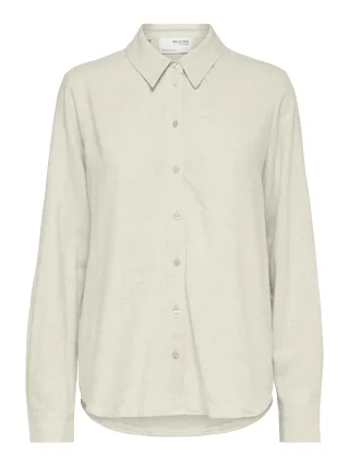 selected women - SLWVIVA LS SUN SHIRT NOOS Sandshell - Gr. - 38
