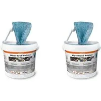 ZVG ZVG Reinigungstücher - Die Wiper Bowl Polytextücher Reinigungstuch (2-tlg., sehr robust und fusselarm, hohe Tuchqualität, wiederverschließbar)