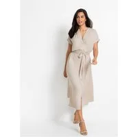 bonprix Hemdblusenkleid für stilvollen Auftritt, aus Viskose, ausgestellte Passform