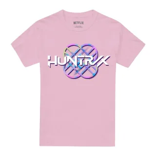 K-Pop Demon Hunters - "Huntr/X" Logo T-Shirt für Herren/Damen Unisex (Hellrosa)