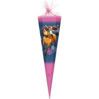 Nestler Schultüte SPIRIT Pferde PINK, Zuckertüte 85cm (zum Schulanfang / Einschulung)