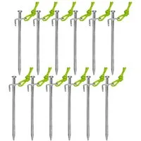 Moritz Zelthering Zelthering mit L-Haken und Stück fluoreszierender Leine 20 - 40 cm, (12-St)