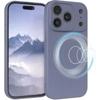 EAZY CASE Handyhülle für Apple iPhone 17 Pro Hülle Silikon 6,3 Zoll, Backcover MagSafe rutschfestes Soft-Touch Silikon matt Stahlblau