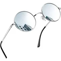 LuxusKollektion Retrosonnenbrille Sonnenbrille Rund Polarisierte A11-silber Verspiegelt Wie die Bilder