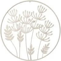 BOLTZE GRUPPE GmbH Wanddekoobjekt FARAH, Ø 50 cm, Beige, Eisen, (1 St), Zweigenmotive, ohne Befestigungsmaterial