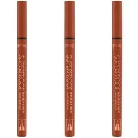 Catrice Eyeliner Superproof Brush Liner Waterproof, 3-tlg., Extrem wasserfest, präzise, satte Farbe, ideal für feine Linien.