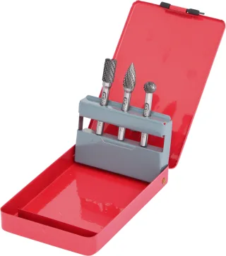 KS Tools HM Frässtift-Satz in Stahlblechkassette, 3-tlg - 515.3203