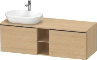 Duravit D-Neo Konsolenwaschtischunterbau wandhängend Natur Eiche Matt 1400x550x459 mm - DE4950LBD300 DE4950LBD300000