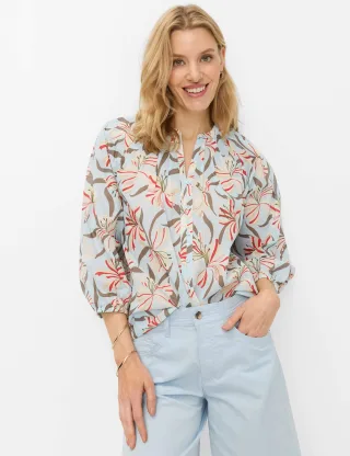 Brax Damen Bluse Style VALESCA vintage blue, hellblau, Gr. 48