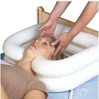 DocMed Waschbecken Großes Kopfwaschbecken (Waschhilfe, Mobile Haarpflege), Aufblasbares Haarwaschbecken, Haarwäsche im Bett