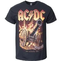 AC/DC T-Shirt Burning Salute Schwarz
