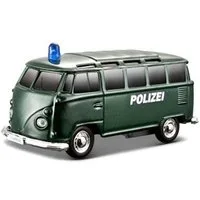 Maisto® Spielzeug-Auto VW T1 Einsatzfahrzeug mit Licht & Sound (12cm) »Polizei«, originalgetreue Innenausstattung