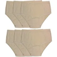 Toker Collection® Taillenslip Damen Taillenslip Baumwolle mit Elasthan 6er Pack (Spar Pack, 6er Pack)