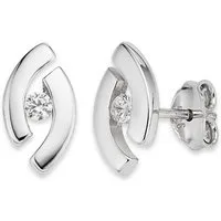 Bruno Banani Paar Ohrstecker Schmuck Geschenk Silber 925 Ohrschmuck Ohrringe Glitzerstein, mit Zirkonia (synth)