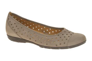 Gabor 84.169.19 Damen Halbschuhe Braun wallaby Nubuk Slipper Gummisohle Hover...
