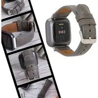 Renna Leather Smartwatch-Armband Echtleder Armband für Fitbit Versa 4 / 3 / Sense 2 / Sense