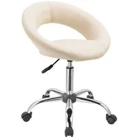 Duhome Hocker (171XF), Rollhocker Arbeitshocker Bürostuhl Kosmetikhocker Drehstuhl gepolstert