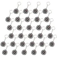 Wellgro Schlüsselanhänger 30er Set Kompass Schlüsselanhänger - je ca. 3,5 x 1,0 cm (xH) (30-tlg)