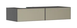 Hansgrohe Xevolos E Waschtischunterschrank Schiefergrau Matt 1370/550 mit 2 Schubkästen für Konsole  54321390