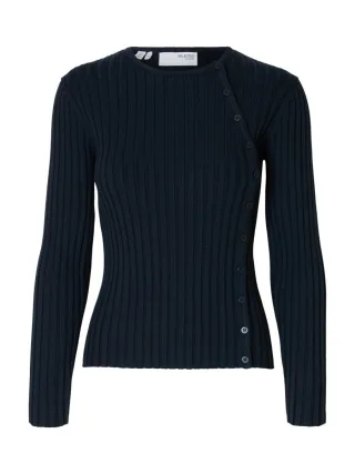 Selected - Strickpullover - Slfhelen blau - Gr. - XL