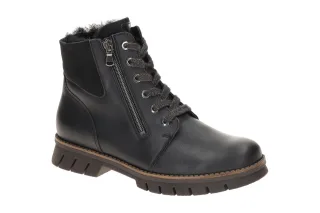 Waldl?ufer 975901 Damen Winterstiefeletten Schwarz Nappa Lammfell Warmfutter ...