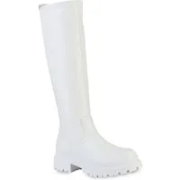 VAN HILL 839544 Plateaustiefel Damen Leicht Gefütterte Plateaustiefel Stiefel Profil-Sohle