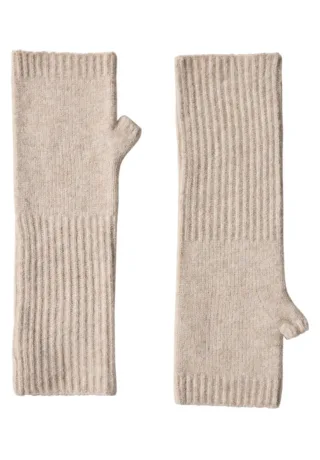 Street One - Armstulpen aus Feinstrick beige