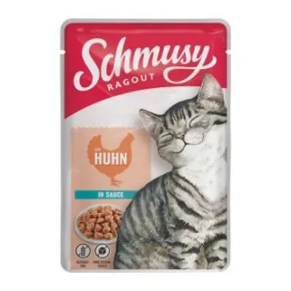 Schmusy Ragout Nassfutter Katze Adult in Sauce Huhn 88x100 g