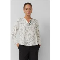 s.Oliver Langarmbluse Bluse Viskose-Bluse mit V-Ausschnitt und All-over-Print
