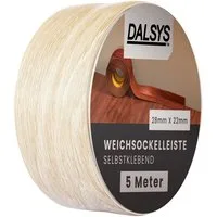 Dalsys Sockelleiste, L: 500 cm, Weichsockelleiste selbstklebend, 1-St., Klebeleiste, Abschlussleiste für Fugen in Wohnbereich, Küche, Bad
